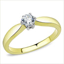 Gold Nugget Ring TK3440 Two-Tone Gold - Stainless Steel Ring with CZ