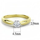 Gold Nugget Ring TK3440 Two-Tone Gold - Stainless Steel Ring with CZ