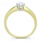 Gold Nugget Ring TK3440 Two-Tone Gold - Stainless Steel Ring with CZ