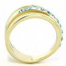 Gold Nugget Ring TK3441 Gold - Stainless Steel Ring with Top Grade Crystal