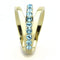 Gold Nugget Ring TK3441 Gold - Stainless Steel Ring with Top Grade Crystal