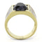 Gold Nugget Ring TK3465 Gold - Stainless Steel Ring with Synthetic