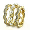 Gold Nugget Ring TK3520 Gold - Stainless Steel Ring with Synthetic