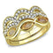 Silver Jewelry Rings Gold Nugget Ring TK3521 Gold - Stainless Steel Ring in Light Peach Alamode Fashion Jewelry Outlet