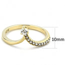 Gold Nugget Ring TK3524 Gold - Stainless Steel Ring with AAA Grade CZ