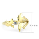 Silver Jewelry Rings Gold Nugget Ring TK3573 Gold - Stainless Steel Ring with AAA Grade CZ Alamode Fashion Jewelry Outlet