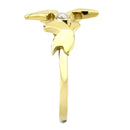 Gold Nugget Ring TK3573 Gold - Stainless Steel Ring with AAA Grade CZ