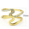 Gold Nugget Ring TK3574 Gold - Stainless Steel Ring with Top Grade Crystal