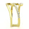 Gold Nugget Ring TK3574 Gold - Stainless Steel Ring with Top Grade Crystal