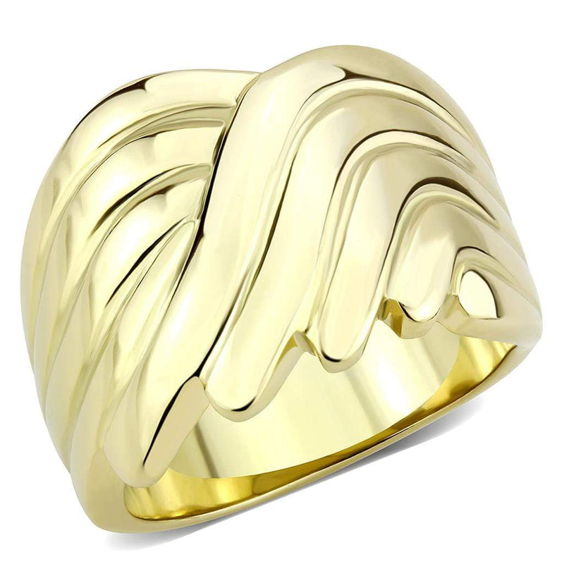 Gold Nugget Ring TK3576 Gold - Stainless Steel Ring