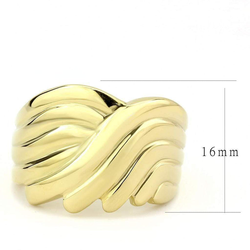 Gold Nugget Ring TK3576 Gold - Stainless Steel Ring