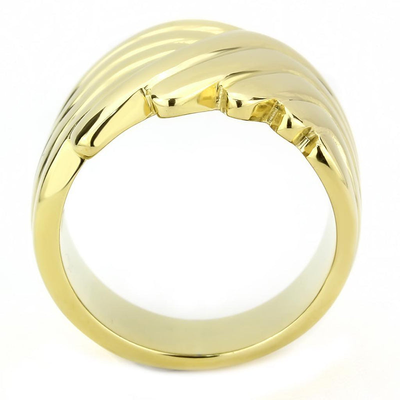 Gold Nugget Ring TK3576 Gold - Stainless Steel Ring