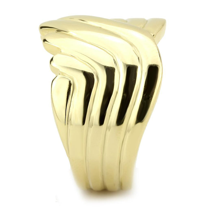 Gold Nugget Ring TK3576 Gold - Stainless Steel Ring