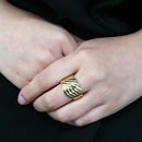 Gold Nugget Ring TK3576 Gold - Stainless Steel Ring