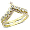 Gold Nugget Ring TK3587 Gold - Stainless Steel Ring with AAA Grade CZ