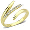 Gold Nugget Ring TK3590 Gold - Stainless Steel Ring with Top Grade Crystal