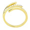 Gold Nugget Ring TK3590 Gold - Stainless Steel Ring with Top Grade Crystal