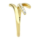 Gold Nugget Ring TK3590 Gold - Stainless Steel Ring with Top Grade Crystal