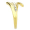 Gold Nugget Ring TK3590 Gold - Stainless Steel Ring with Top Grade Crystal