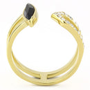 Gold Nugget Ring TK3591 Gold - Stainless Steel Ring with Top Grade Crystal