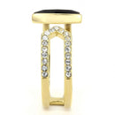 Gold Nugget Ring TK3591 Gold - Stainless Steel Ring with Top Grade Crystal