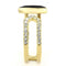 Gold Nugget Ring TK3591 Gold - Stainless Steel Ring with Top Grade Crystal