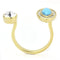Gold Nugget Ring TK3592 Gold - Stainless Steel Ring with Synthetic