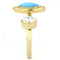 Gold Nugget Ring TK3592 Gold - Stainless Steel Ring with Synthetic