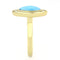 Gold Nugget Ring TK3592 Gold - Stainless Steel Ring with Synthetic