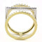 Gold Nugget Ring TK3593 Two-Tone Gold - Stainless Steel Ring with Crystal