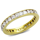 Gold Pinky Ring TK2344G Gold - Stainless Steel Ring with AAA Grade CZ