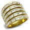 Gold Pinky Ring TK2362 Gold - Stainless Steel Ring with Top Grade Crystal