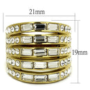 Gold Pinky Ring TK2362 Gold - Stainless Steel Ring with Top Grade Crystal