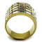 Silver Jewelry Rings Gold Pinky Ring TK2362 Gold - Stainless Steel Ring with Top Grade Crystal Alamode Fashion Jewelry Outlet