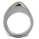 Gold Pinky Ring TK2367 Two-Tone Gold - Stainless Steel Ring with Epoxy