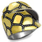 Gold Pinky Ring TK2368 Two-Tone Gold - Stainless Steel Ring with Epoxy