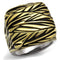 Silver Jewelry Rings Gold Pinky Ring TK2370 Two-Tone Gold - Stainless Steel Ring with Epoxy Alamode Fashion Jewelry Outlet