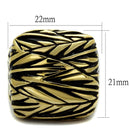 Silver Jewelry Rings Gold Pinky Ring TK2370 Two-Tone Gold - Stainless Steel Ring with Epoxy Alamode Fashion Jewelry Outlet