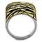 Silver Jewelry Rings Gold Pinky Ring TK2370 Two-Tone Gold - Stainless Steel Ring with Epoxy Alamode Fashion Jewelry Outlet