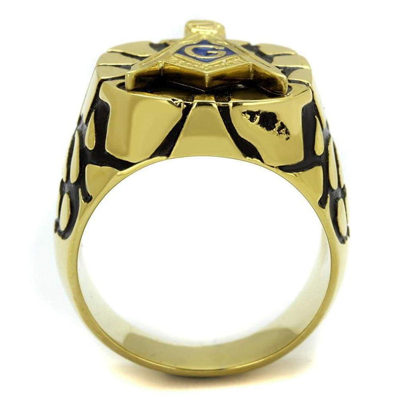 Gold Pinky Ring TK2372 Gold - Stainless Steel Ring with Epoxy