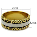 Gold Pinky Ring TK2375 Two-Tone Gold - Stainless Steel Ring with Epoxy