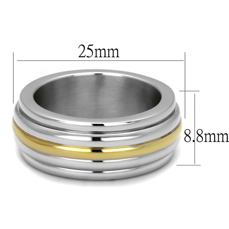 Gold Pinky Ring TK2390 Two-Tone Gold - Stainless Steel Ring