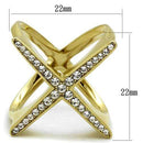 Gold Pinky Ring TK2497 Gold - Stainless Steel Ring with Top Grade Crystal