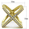 Gold Pinky Ring TK2497 Gold - Stainless Steel Ring with Top Grade Crystal