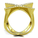 Gold Pinky Ring TK2497 Gold - Stainless Steel Ring with Top Grade Crystal