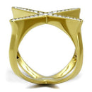 Gold Pinky Ring TK2497 Gold - Stainless Steel Ring with Top Grade Crystal