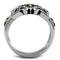 Gold Pinky Ring TK2517 Two-Tone Gold - Stainless Steel Ring with Crystal