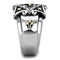 Gold Pinky Ring TK2517 Two-Tone Gold - Stainless Steel Ring with Crystal