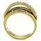 Gold Pinky Ring TK2611 Gold - Stainless Steel Ring with Top Grade Crystal