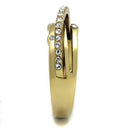 Gold Pinky Ring TK2611 Gold - Stainless Steel Ring with Top Grade Crystal